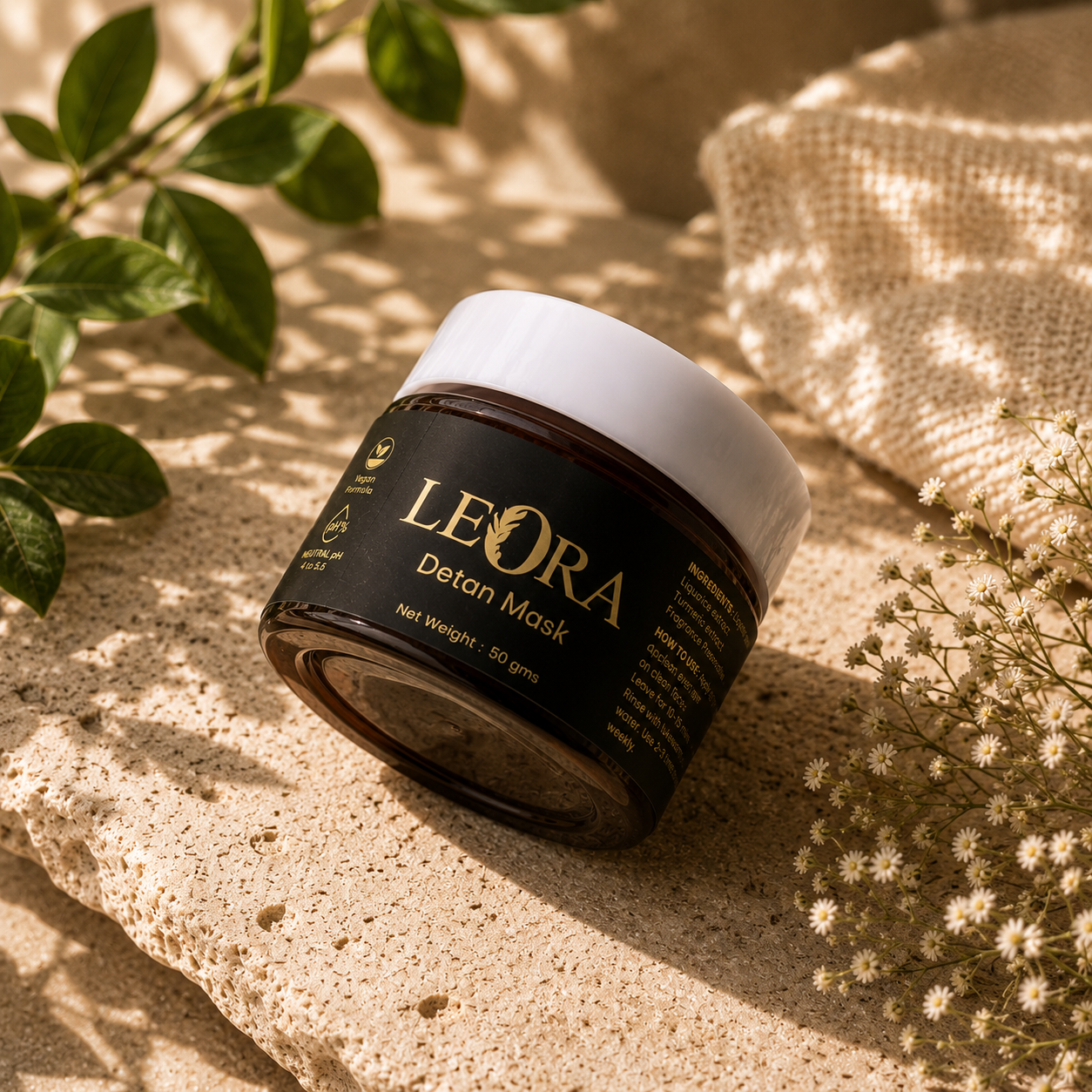 Leora Brightening Detan Pack Sun-kissed skin, beautifully restored